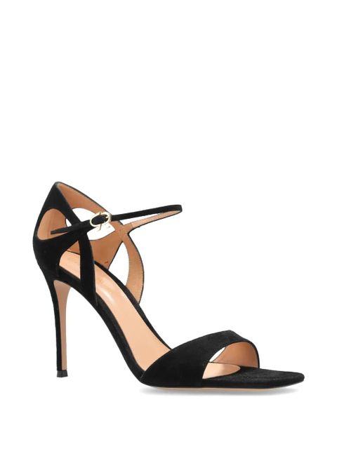 Gianvito Rossi Camnero suede ankle-strap pumps - Black - zdjęcie produktu nr 2