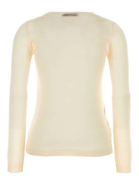 Prada triangle-logo jumper - Neutrals - zdjęcie produktu nr 2