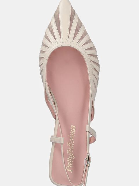 Pretty Ballerinas baleriny Yvette kolor beżowy z odkrytą piętą 52140_D