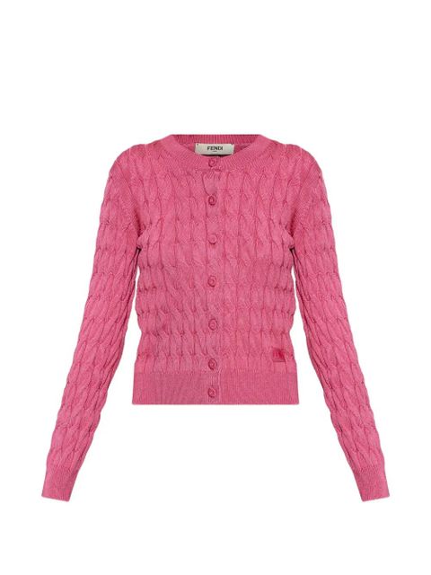 FENDI cable-knit cardigan - Pink - zdjęcie produktu nr 1