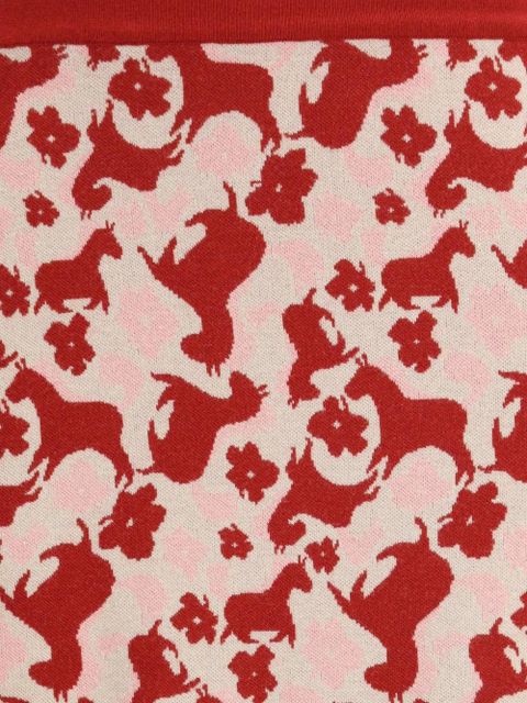 Weekend Max Mara jacquard-knit-embellished midi skirt - Red