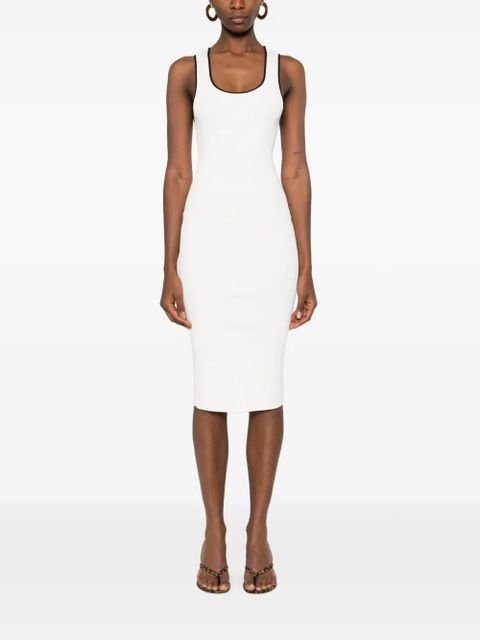 Gucci logo-motif midi dress - White