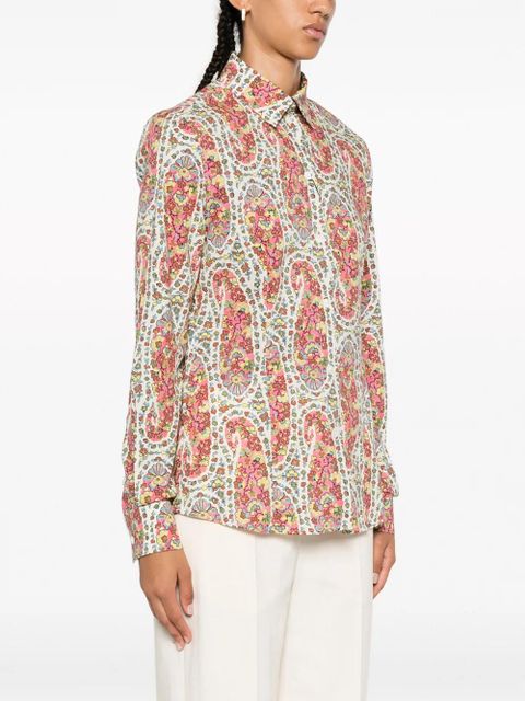 ETRO paisley-print cotton shirt - Pink