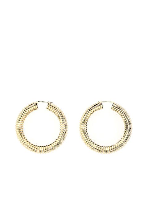 Amina Muaddi hoop brass earrings - Gold - zdjęcie produktu nr 1