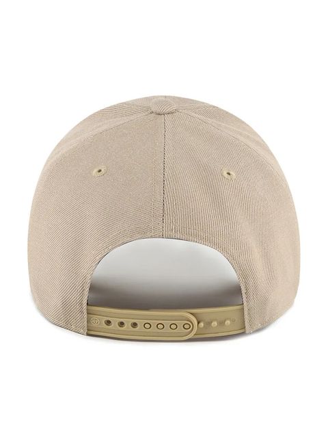 47 brand czapka z daszkiem z dodatkiem wełny MLB New York Yankees kolor beżowy B-MVPSP17WBP-KHQ