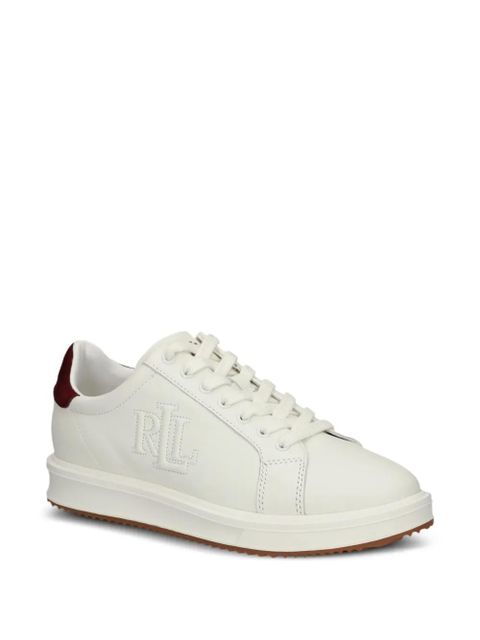 Lauren Ralph Lauren logo-embroidered suede sneakers - White - zdjęcie produktu nr 2