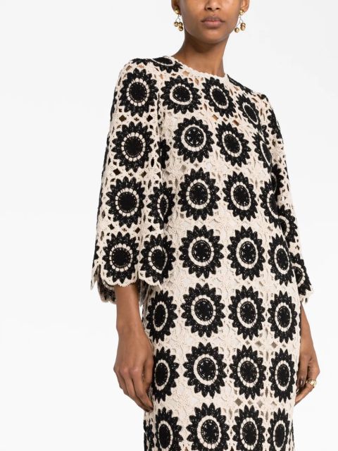 ZIMMERMANN Ginger crochet midi dress - Neutrals