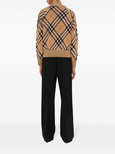 Burberry check-pattern cardigan - Neutrals