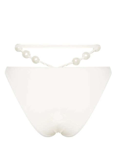 Magda Butrym pearl-detail bikini bottoms - White - zdjęcie produktu nr 2