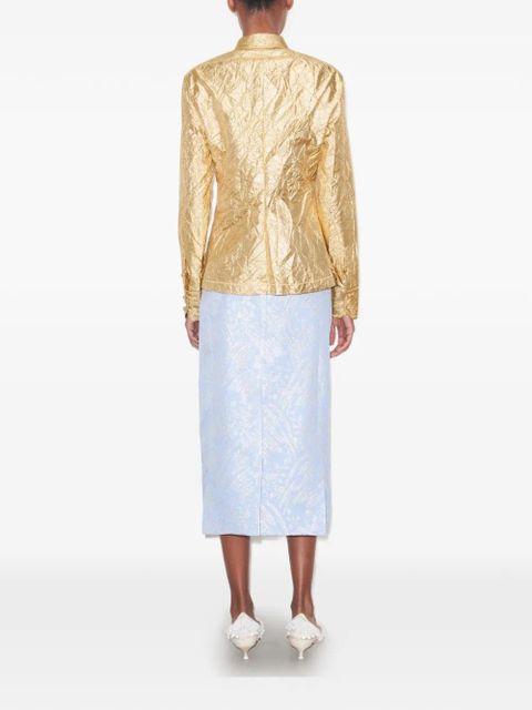 Tory Burch crushed silk shirt - Gold