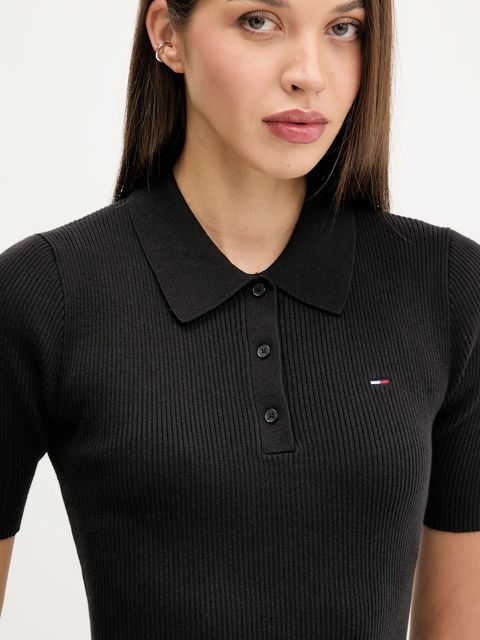 Tommy Jeans sukienka kolor czarny mini rozkloszowana DW0DW21471