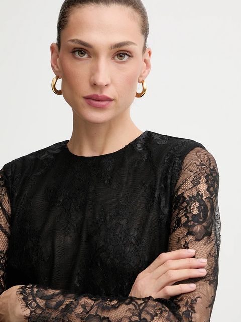 Bardot bluzka damska kolor czarny gładka 60127TB