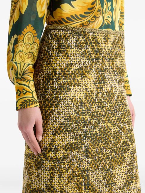 ETRO jacquard basketweave skirt - Neutrals