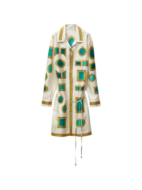 Versace framed print shirt dress - Neutrals - zdjęcie produktu nr 1