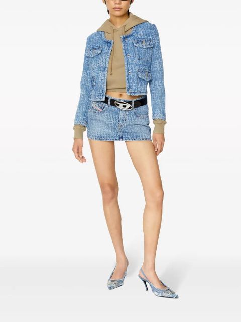 Diesel 1DR logo-buckle belt - Black