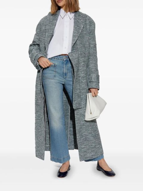 Victoria Beckham raglan-sleeve single-breasted coat - Grey - zdjęcie produktu nr 2