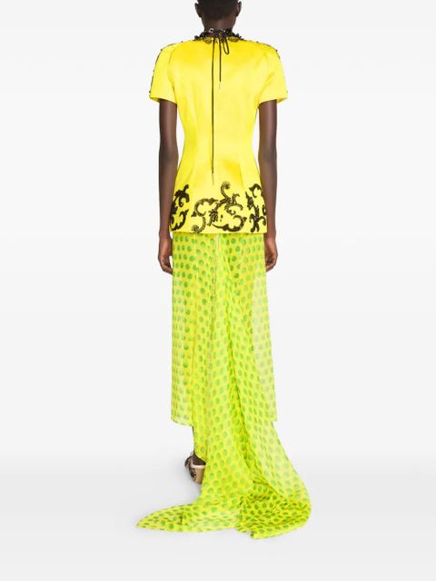DRIES VAN NOTEN embroidered top - Yellow