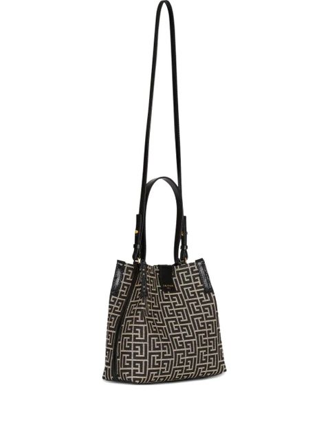 Balmain Release jacquard bucket bag - Black - zdjęcie produktu nr 1