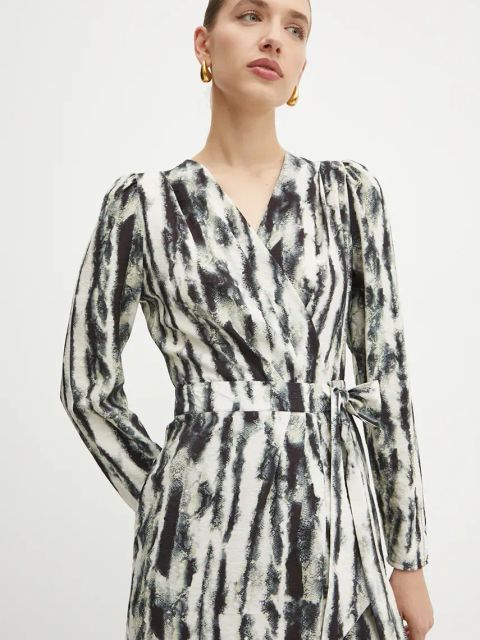 Morgan sukienka ROZEL.F kolor beżowy mini rozkloszowana ROZEL.F