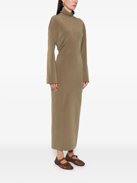 Nanushka Jamson draped turtleneck midi dress - Green