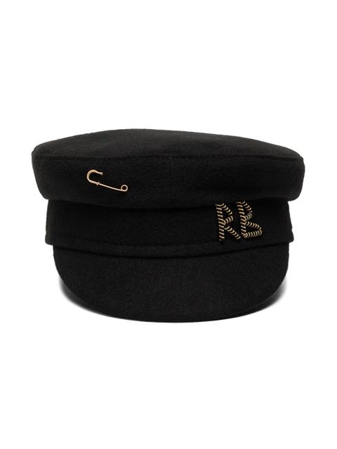 Ruslan Baginskiy safety-pin baker boy hat - Black - zdjęcie produktu nr 1