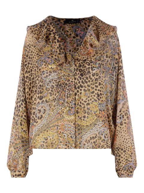ETRO printed silk shirt - Neutrals - zdjęcie produktu nr 1
