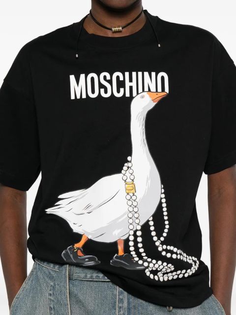 Moschino graphic-print T-shirt - Black