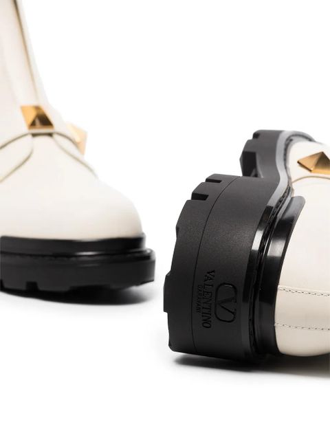 Valentino Garavani Roman Stud biker boots - White - zdjęcie produktu nr 2