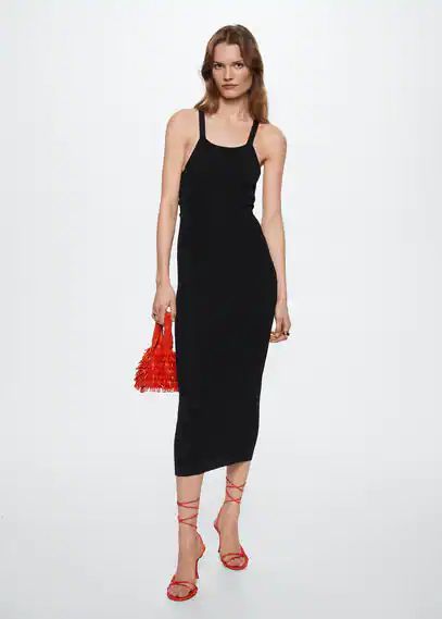 Sukienka dzianinowa z rozcięciem - zdjęcie produktu nr 1