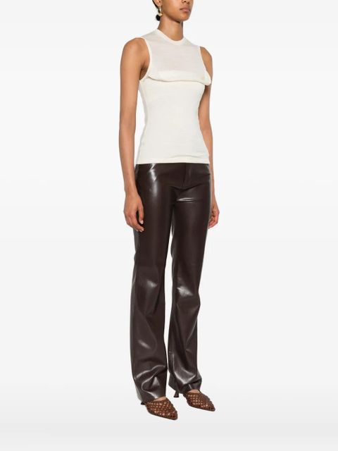 Nanushka cowl-neck sleeveless top - Neutrals