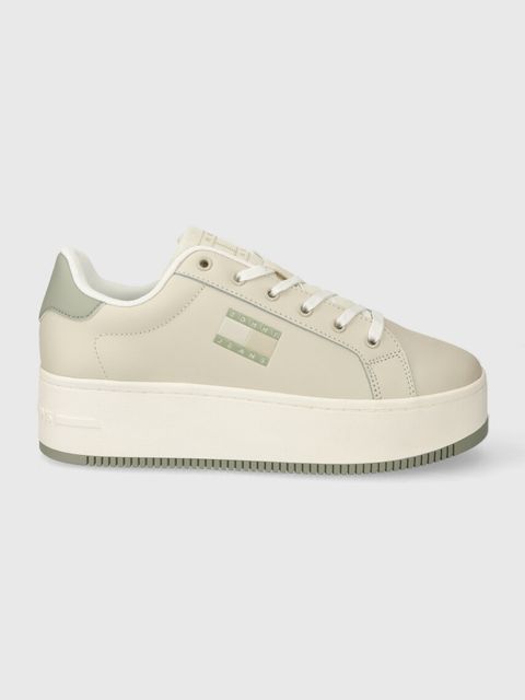 Tommy Jeans sneakersy skórzane TJW FLATFORM ESS - zdjęcie produktu nr 1