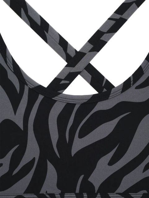 ANINE BING Axel zebra-print bra - Black