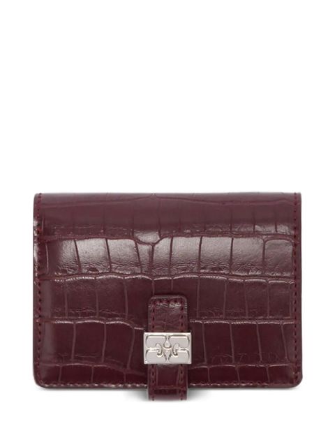 GANNI crocodile-effect wallet - Red - zdjęcie produktu nr 1