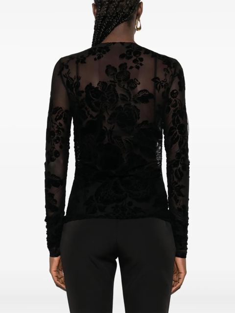 PINKO floral-print top - Black