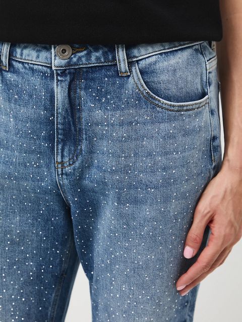 Medicine jeansy damskie kolor niebieski