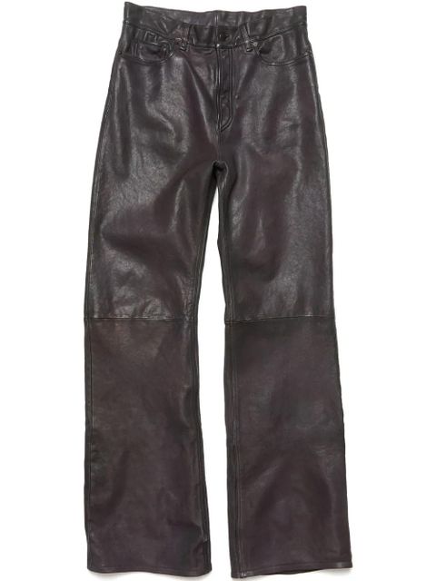 Acne Studios leather trousers - Brown - zdjęcie produktu nr 1