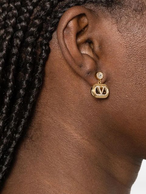 Valentino Garavani V-logo embellished earrings - Gold - zdjęcie produktu nr 2