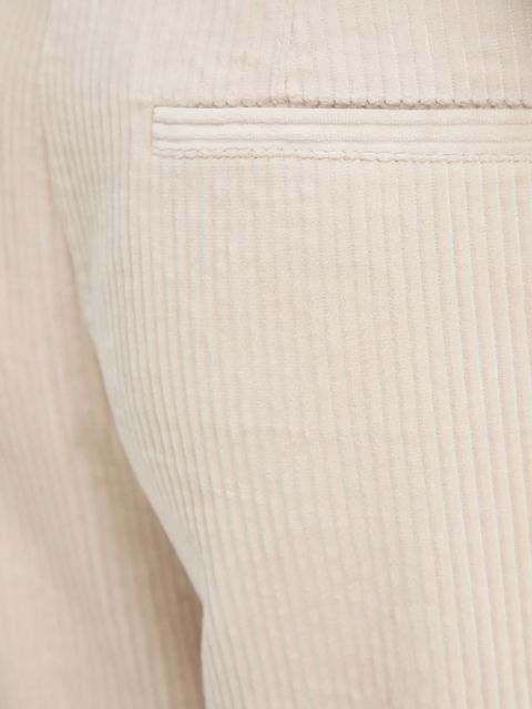 Marc O'Polo spodnie sztruksowe damskie kolor beżowy proste high waist 511104110441