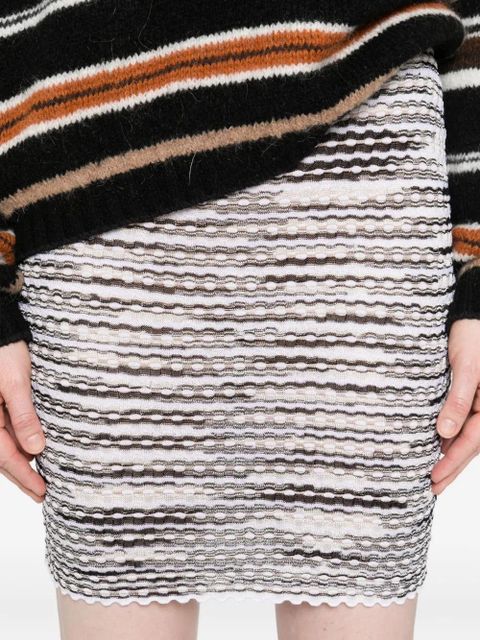 Missoni striped ribbed skirt - White