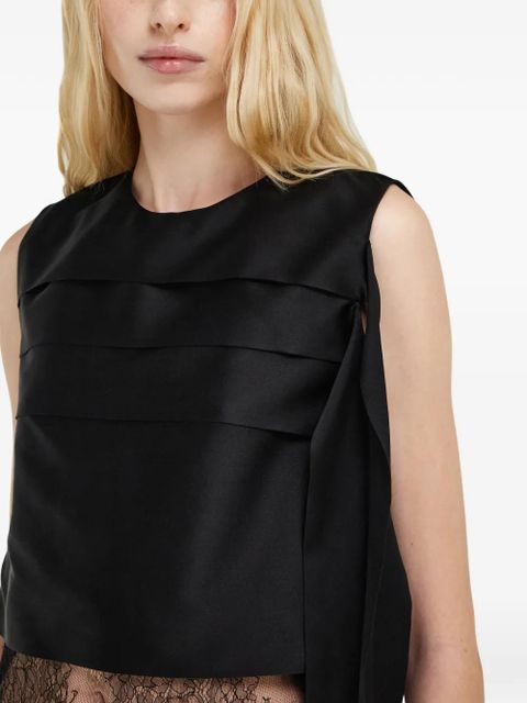 Ferragamo mini dress with lace-detail - Black