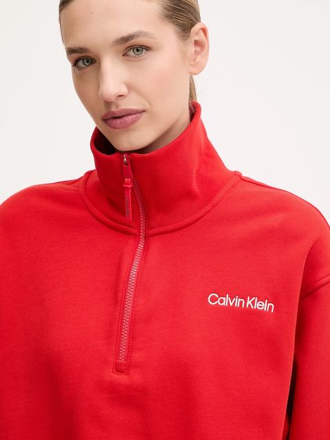Calvin Klein Performance bluza damska kolor czerwony gładka LVGWF5W310
