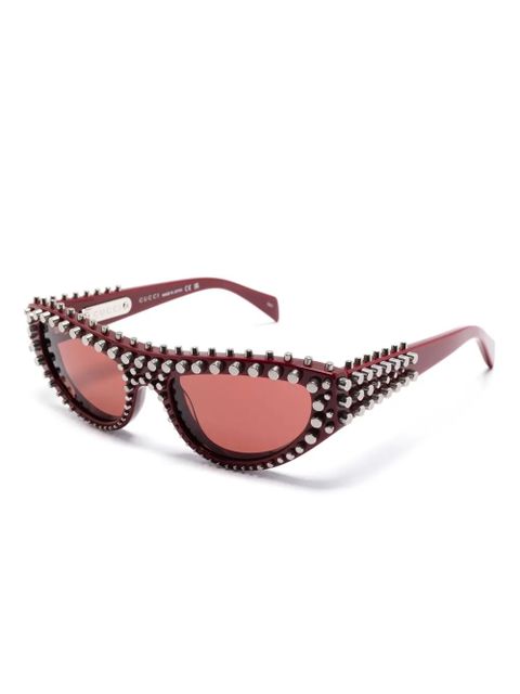 Gucci Eyewear cat-eye-frame sunglasses - Red - zdjęcie produktu nr 2