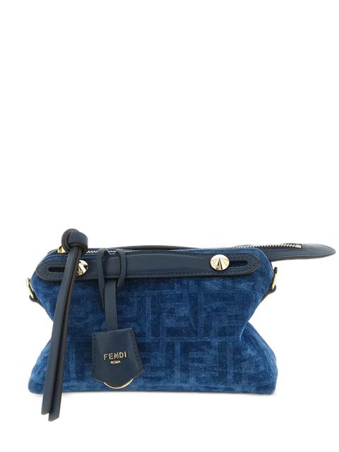 FENDI mini By The Way Soft flocked tote bag - Blue - zdjęcie produktu nr 1