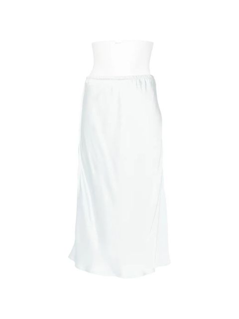 Jil Sander elasticated-waistband midi skirt - Blue - zdjęcie produktu nr 1