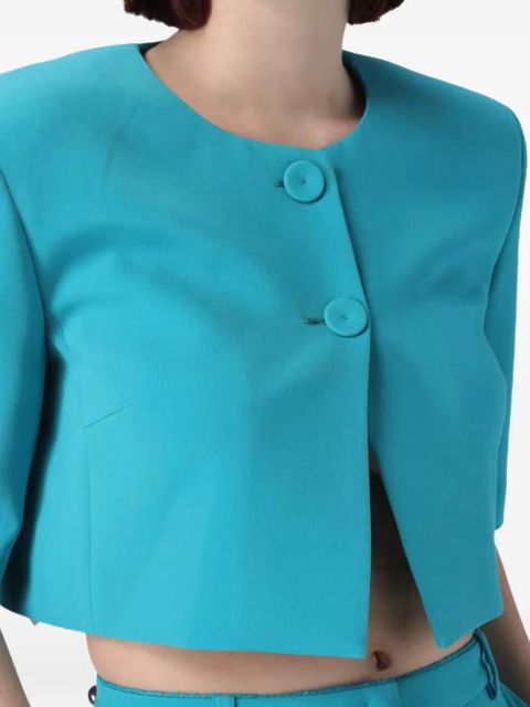 PINKO button cropped jacket - Blue
