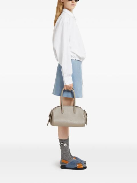 Marni Tulipea leather tote bag - Grey - zdjęcie produktu nr 1