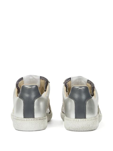 Maison Margiela Metallic leather low-top sneakers - Gold