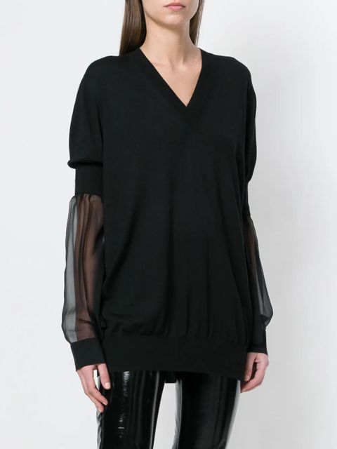Givenchy deep v-neck top - Black