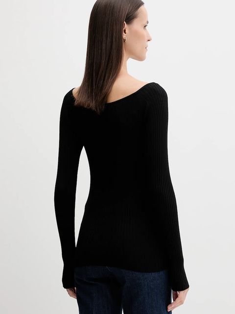 United Colors of Benetton sweter damski kolor czarny lekki 16UYD10E7