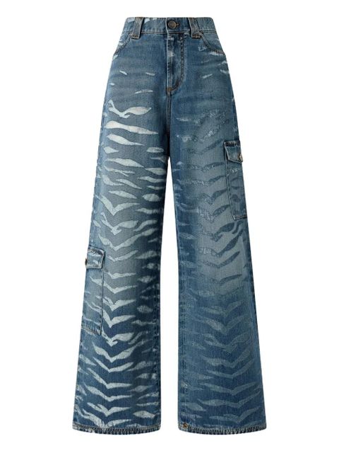 PINKO zebra-print jeans - Blue - zdjęcie produktu nr 1